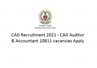 CAG Recruitment 2021 - CAG Auditor & Accountant 10811 vacancies Apply