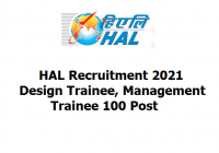 HAL Recruitment 2021 - Design Trainee, Management Trainee 100 Post