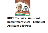 RDPR Technical Assistant Recruitment 2021 - Technical Assistant 189 Post